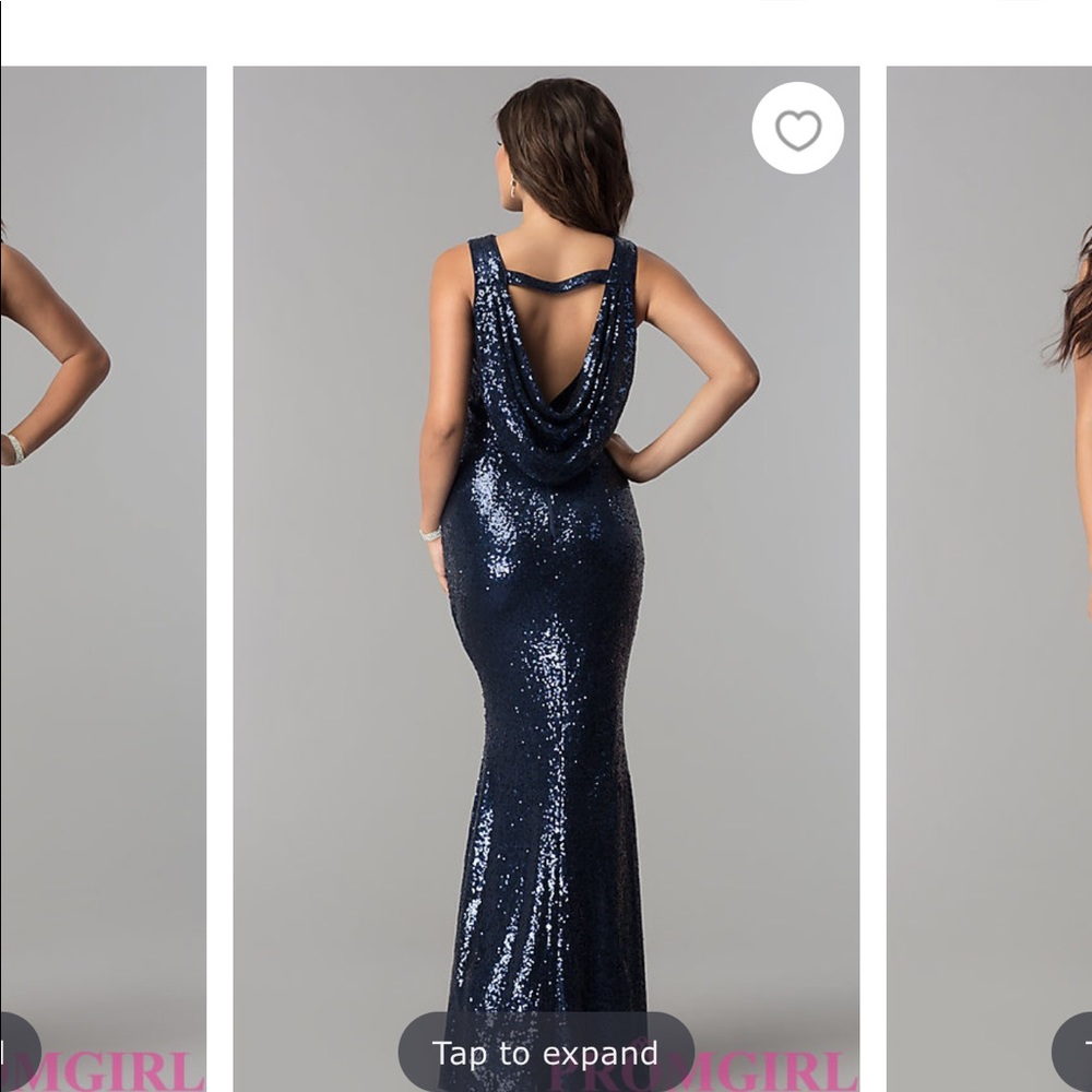 Long sequin cowl dress from PromGirl